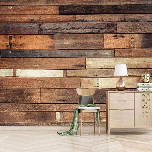 Papier peint autocollant marron pour rénover un mur sans colle