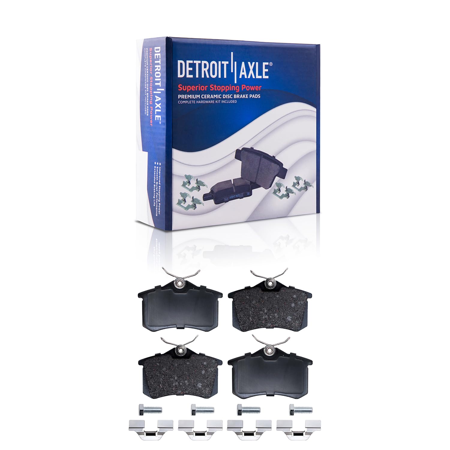 Detroit Axle - Rear Brake Pads for Volkswagen Jetta Beetle Cabrio Golf