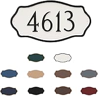 Vista 1 de Montague Metal Products - Letrero de números de casa - Placa de pared personalizada de metal fundido Hampton ONE Line - Letrero de dirección