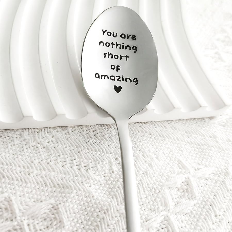 Inspirational Encouragement Gifts for Women Men You Are Nothing Short of Amazing Spoon for Sister Coworker Positive Motivational Gift for Coffee Tea Lovers Engraved Spoons
