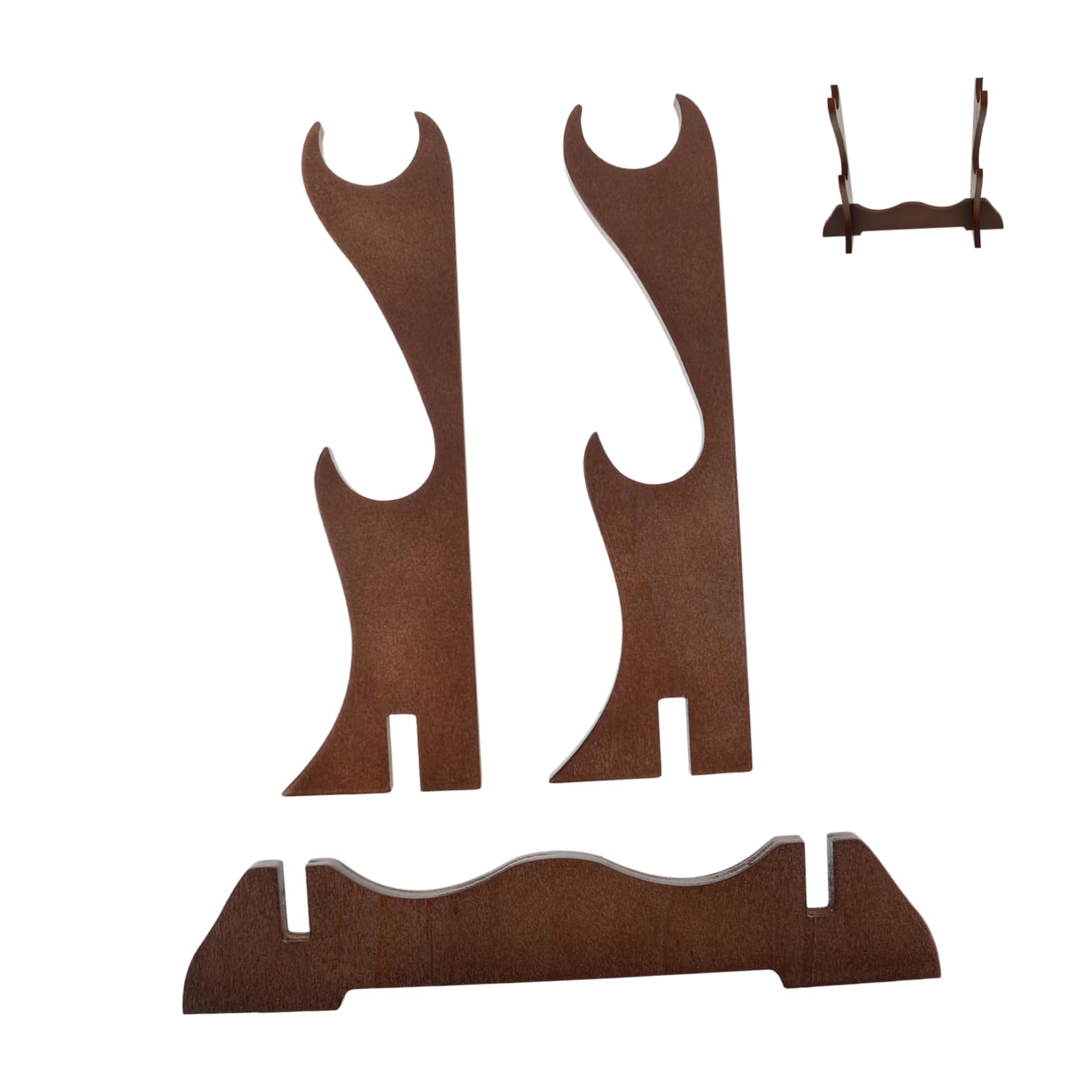 Totority Wood Flute Holder Desktop Display Stand for Bamboo Flutes Modern Decorative Stand