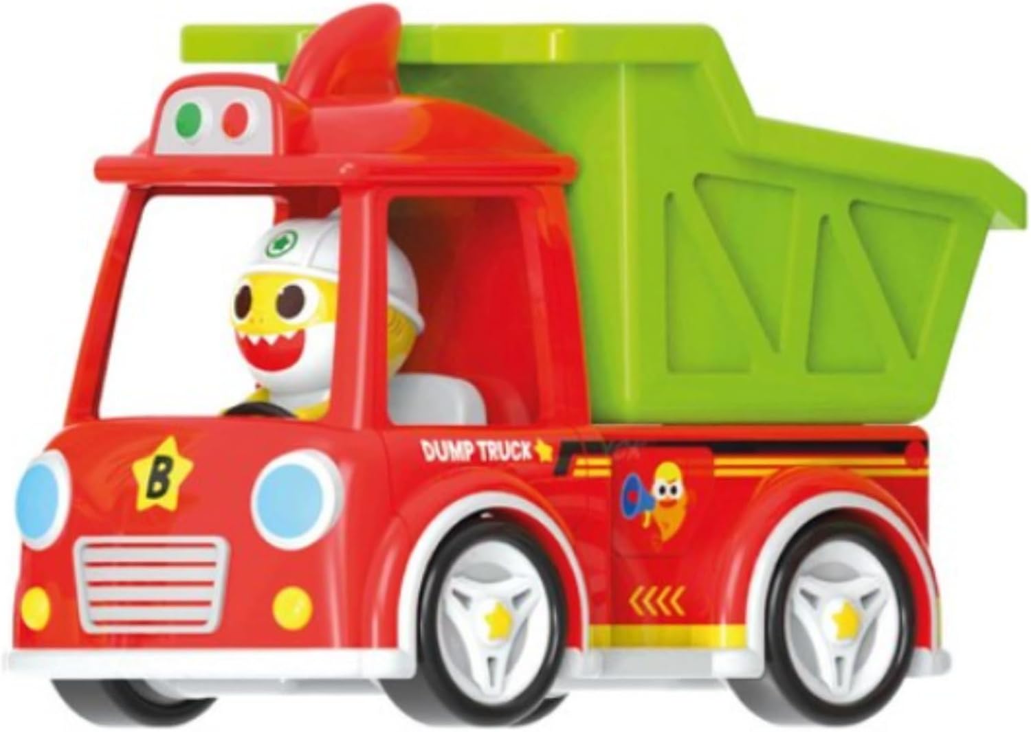 아기상어 Mini Heavy Equipment Dump Truck Toy, Red and Green, Pull-Back Function with Movable Dump Bed, 90 × 85 × 60mm, Educational Vehicle Playset