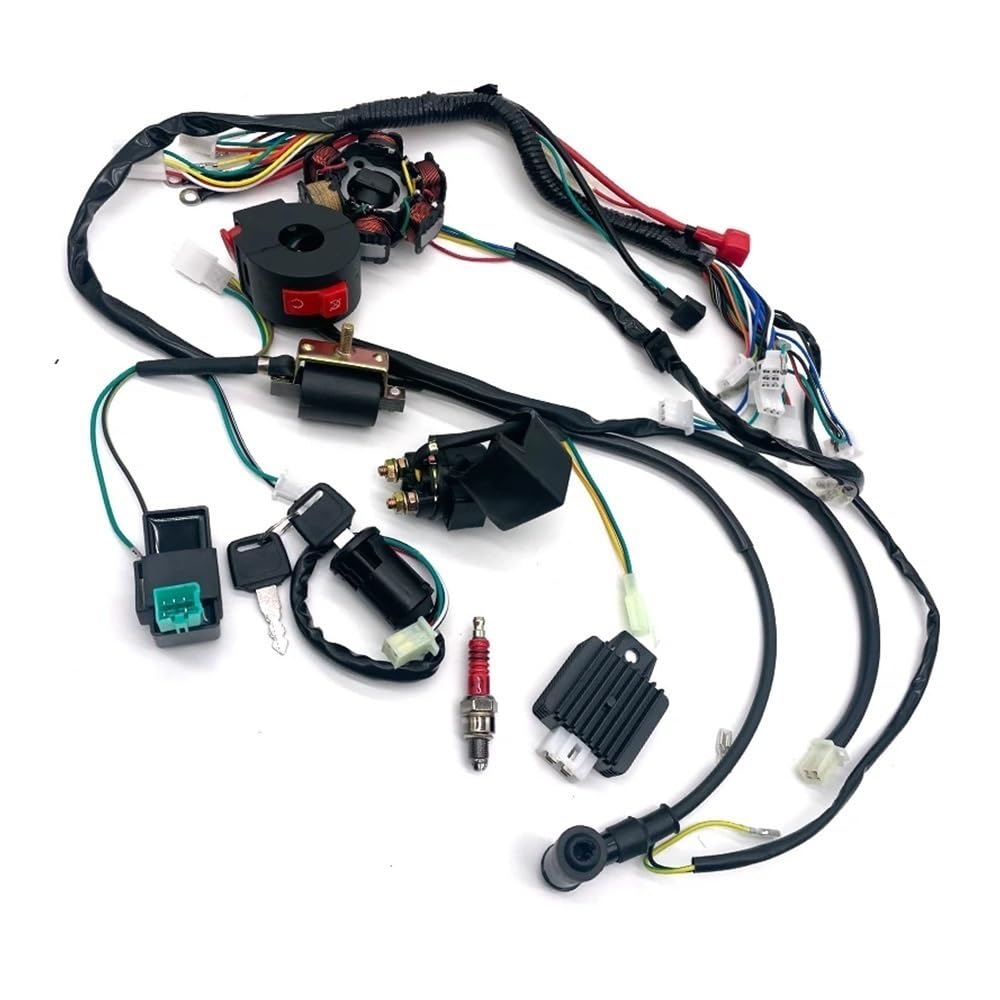 Arnés de cableado eléctrico completo encendido estator Cdi 6 bobinas para Atv para Quad para Pit Bike Buggy Go Kart 50cc 70cc 90cc 110cc 125cc
