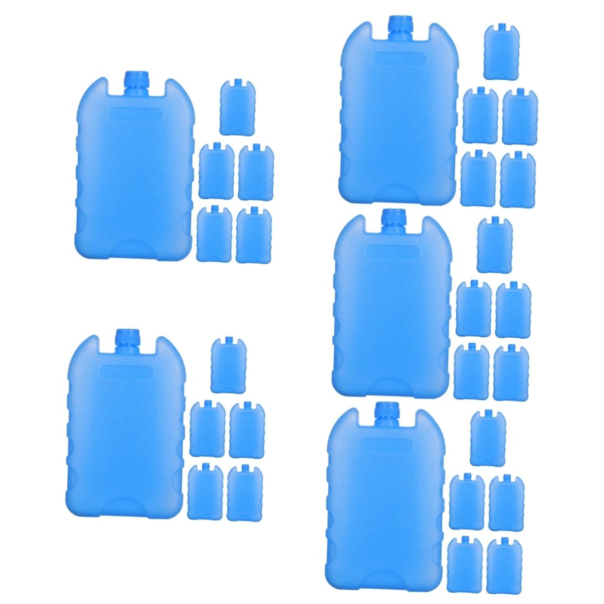 BESPORTBLE Lot De 5 Packs De Glace Réutilisables en Caoutchouc Sûr pour Le Transport Restaurant (6 Pièces X 5)