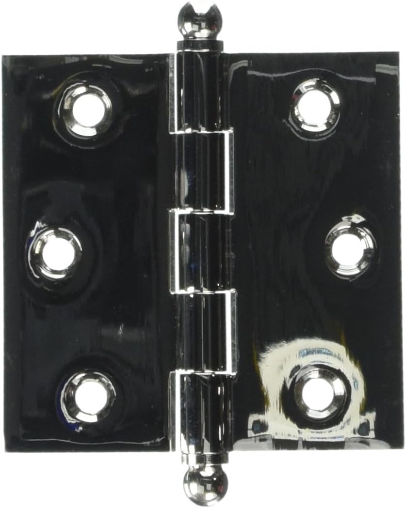 Deltana CH2525U3-UNL Solid Brass 2-1/2-Inch x 2-1/2-Inch Cabinet Hinge with Ball Tips