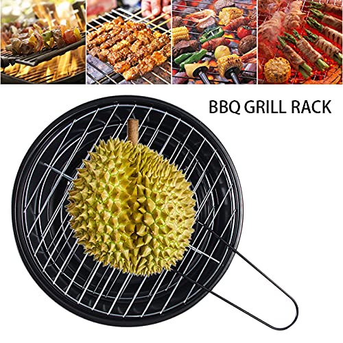 Barbecue A Carbonella Mini Round BBQ Grill Grill Pieghevole Carbone BBQ Grill BBQ Grill Non-Stick Superficie Portatile Portable Tora Travel Patio Stufa Pentole Bookware Barbecue Tool 228