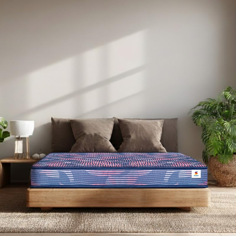 Image of Sleepwell Champ Classic Ortho Mattress | Soft Plush Top | Firm Feel Mattress | Back Support | Anti-Bacterial Technology | Triple Layer Quiltec Foam | Double Size |72X48X4 | 2 Years Warranty