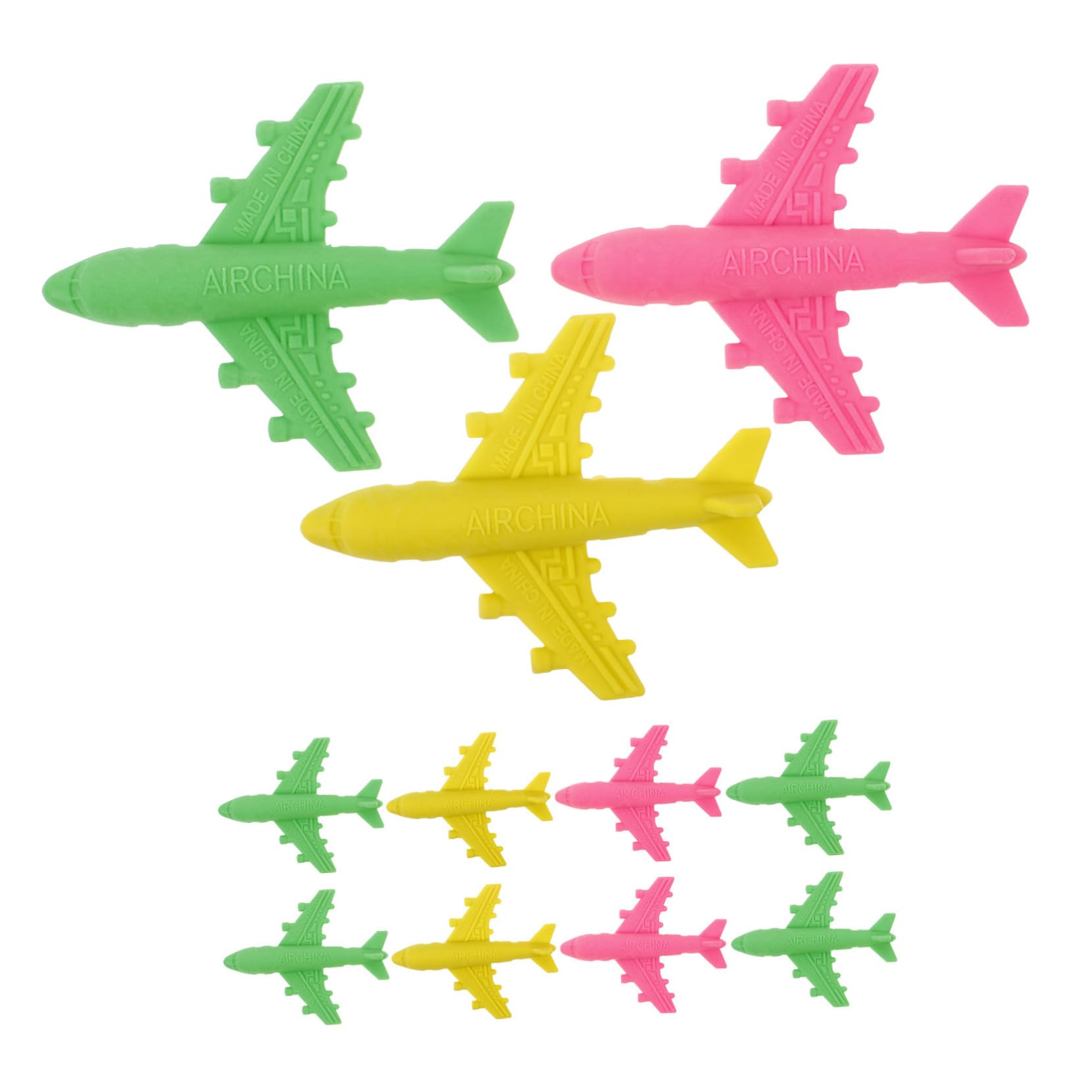 SEWACC 4 Sätze Teiliges Niedliche Flugzeug Radiergummis Bunte Schulbedarf Radierer Für Spaßige Schreibwaren Für Jungen Und Mädchen Als Mitgebsel Oder 12 Stück * 4