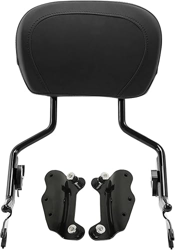 TCT-MOTORPARTS Barra de respaldo desmontable negra con kits de hardware de acoplamiento para Harley Touring Street Road Glide 2009-2013