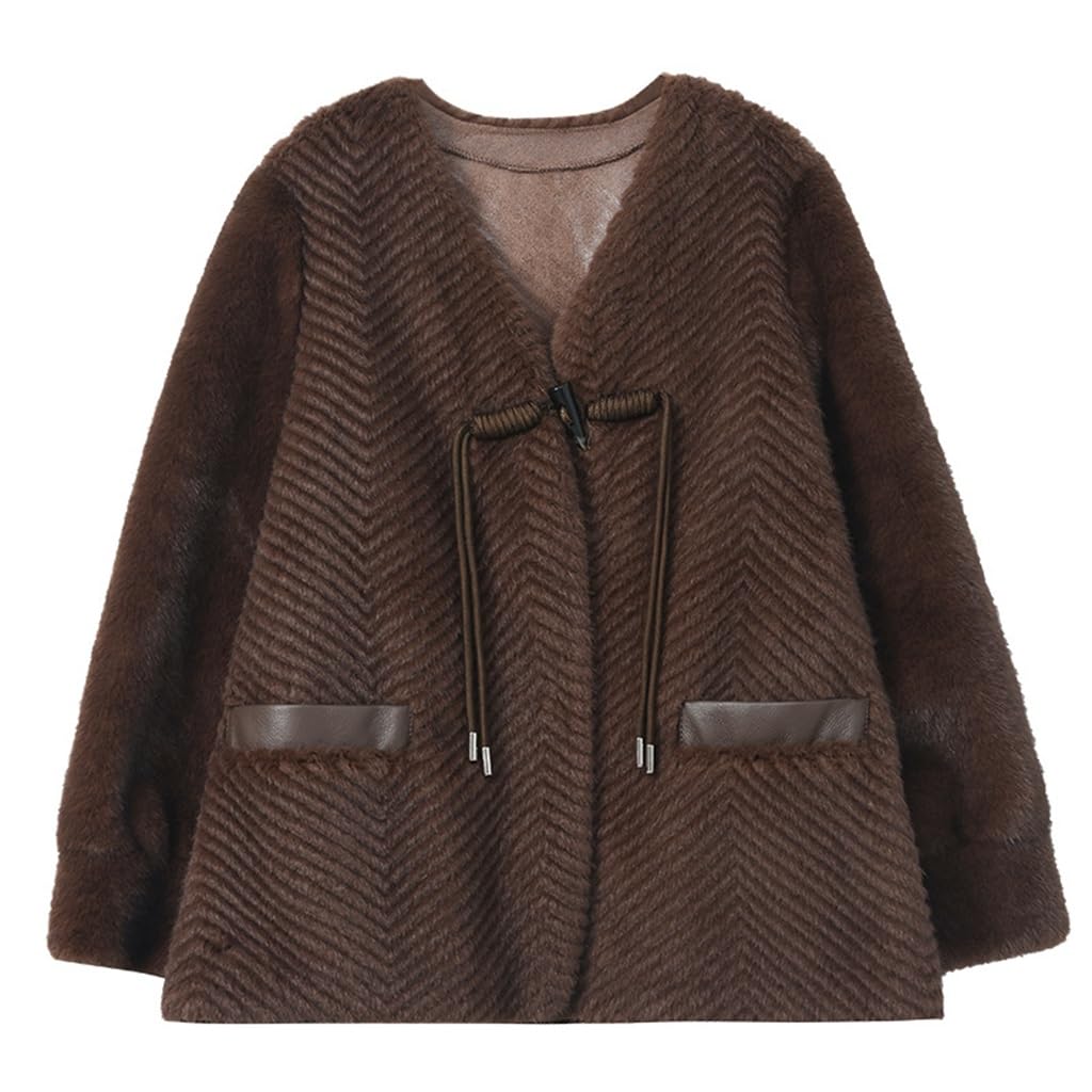 Manteau d'hiver ample surdimensionné pour maman en taille large
