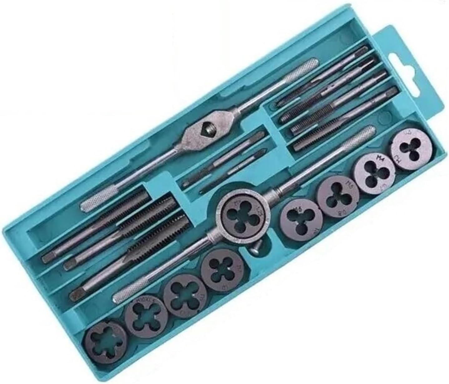 Multifunction Tap and Die Set 12/20Pcs M3-M12 Metric Screw Thread Plugs Hand Screw Taps Straight Taper Tapping and Thread Tools