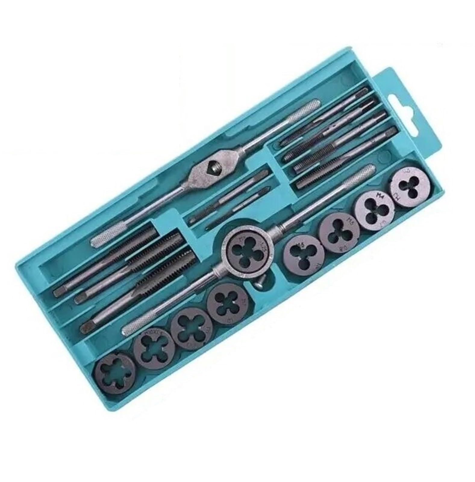Grifo y Die Set multifunción, 12/20 Piezas, Tapones de Rosca métrica de M3-M12, machos de roscar de Mano, roscado cónico Recto y Herramientas for roscar