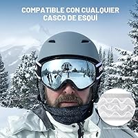 Vista 5 de Findway - Gafas de esquí para usar sobre anteojos, para nieve y snowboard, para hombre, mujer y jóvenes, 100 % protección contra rayos ultravioleta