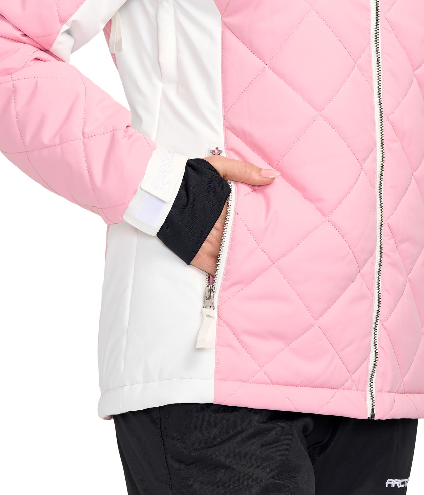 Tipsy Elves Chaquetas de esquí para mujer, ropa de abrigo de esquí con capucha e impermeable para adultos