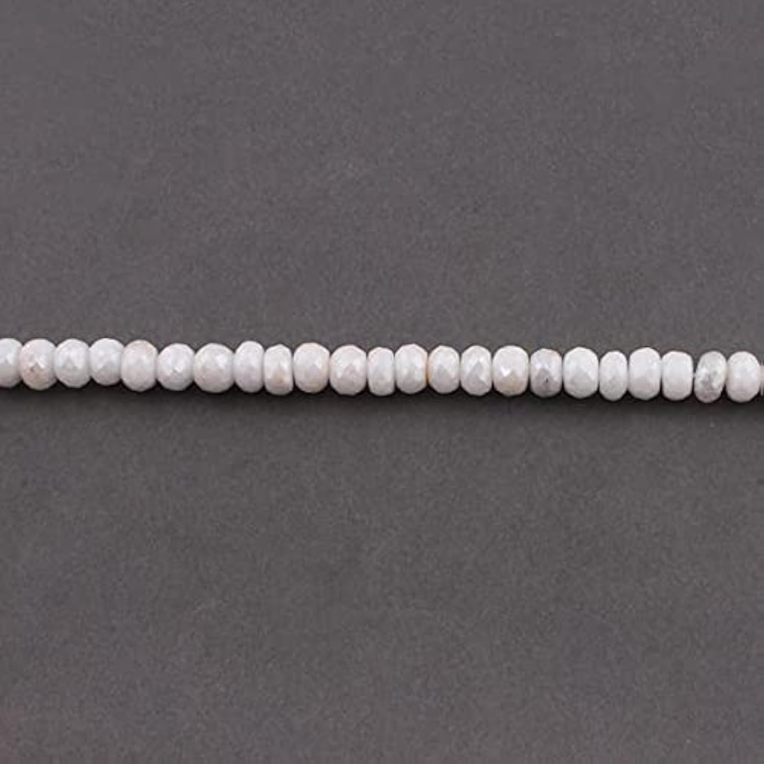 Perles rondelles en corindon silverite 8mm d'un éclat saphir blanc pour bijoux de luxe