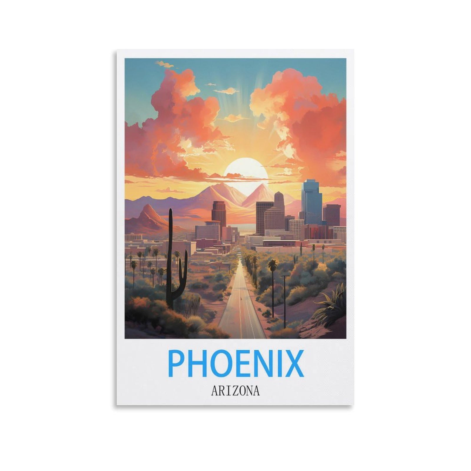 Vintage Metal Tin Signs Phoenix Arizonas Metal Wall Art Bar Sign for Kitchen Pubs Coffee Metal Wall Decoration 30x30cm