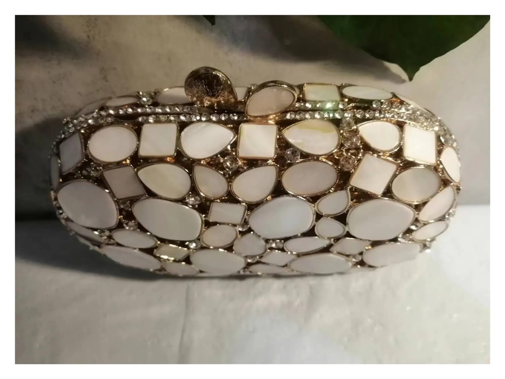 Pochette Donna Borse da sera con conchiglia dorata Borse da sera in metallo Minaudiere da donna Pochette da sposa in cristallo Pochette da cerimonia nuziale con diamanti Borse Borsa da cocktail