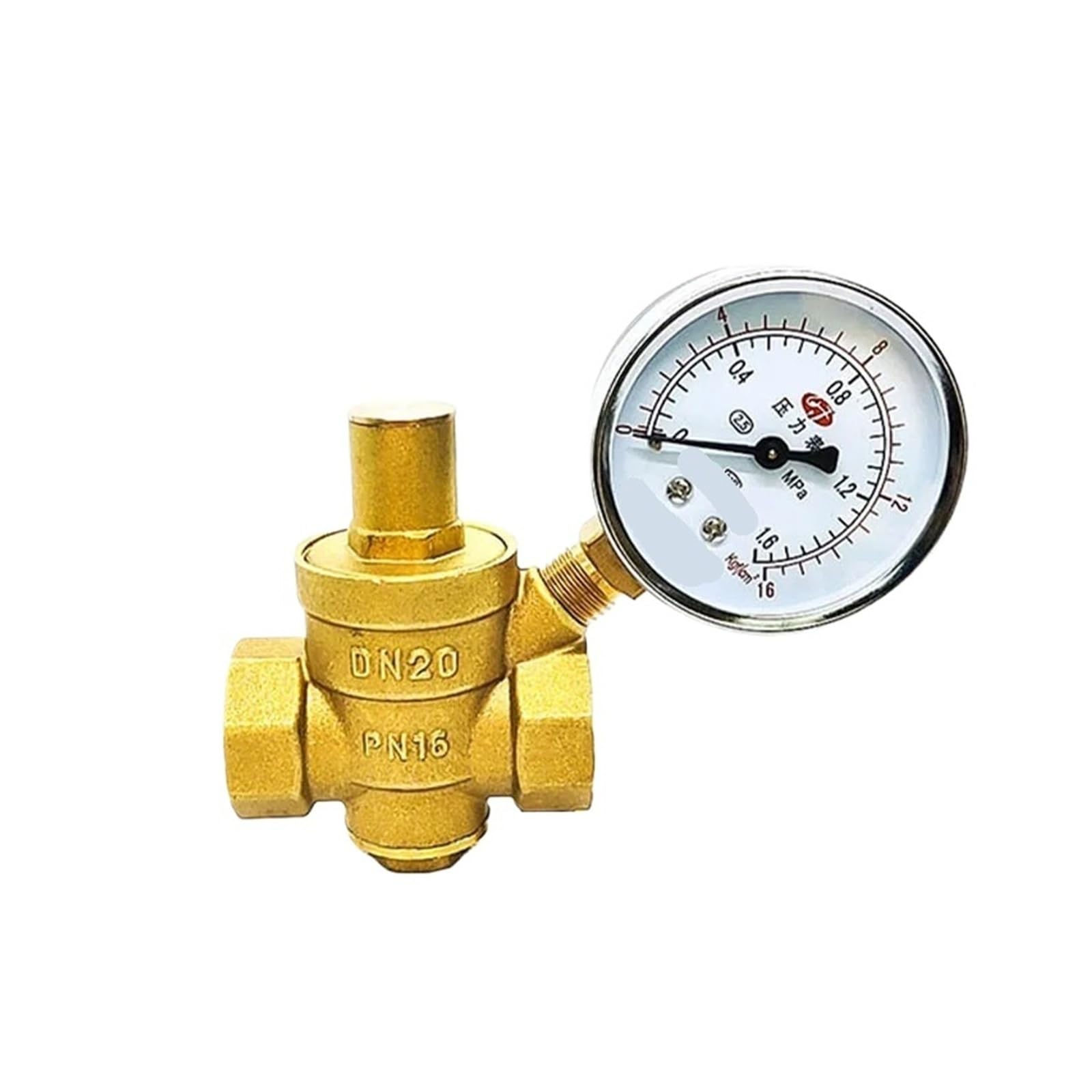 Vmvud 1 /2" 3/4" " 2" Brass Water Pressure Reducing Maintaining Valve Dn15/Dn20/Dn25/Dn32 Regulator Adjustable Relief Valve Gauge