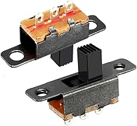 Vista 1 de uxcell 30 unids 0.197 in interruptor deslizante vertical SPDT 3 terminales PCB panel de bloqueo