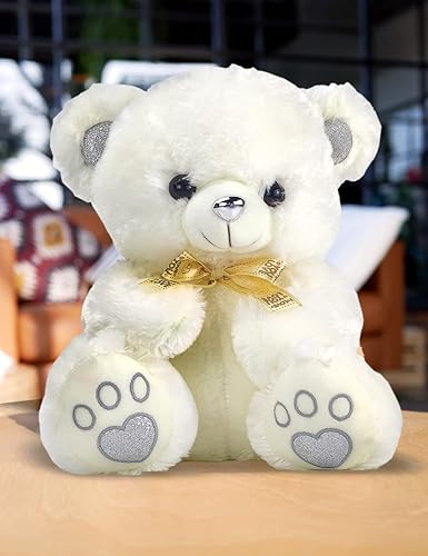 Miniatura 5 de VYUSIT Oso de peluche lindos juguetes de peluche con huellas de lazo y nudo suave y pequeño de 20 pulgadas
