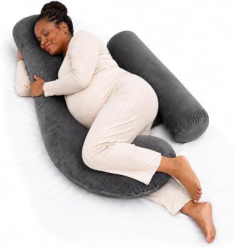 Detachable Pregnancy Body Pillow, Full-Body Support, Polyester Fill, Adjustable, for Hips, Back and Knees, J Part 110x60x25cm