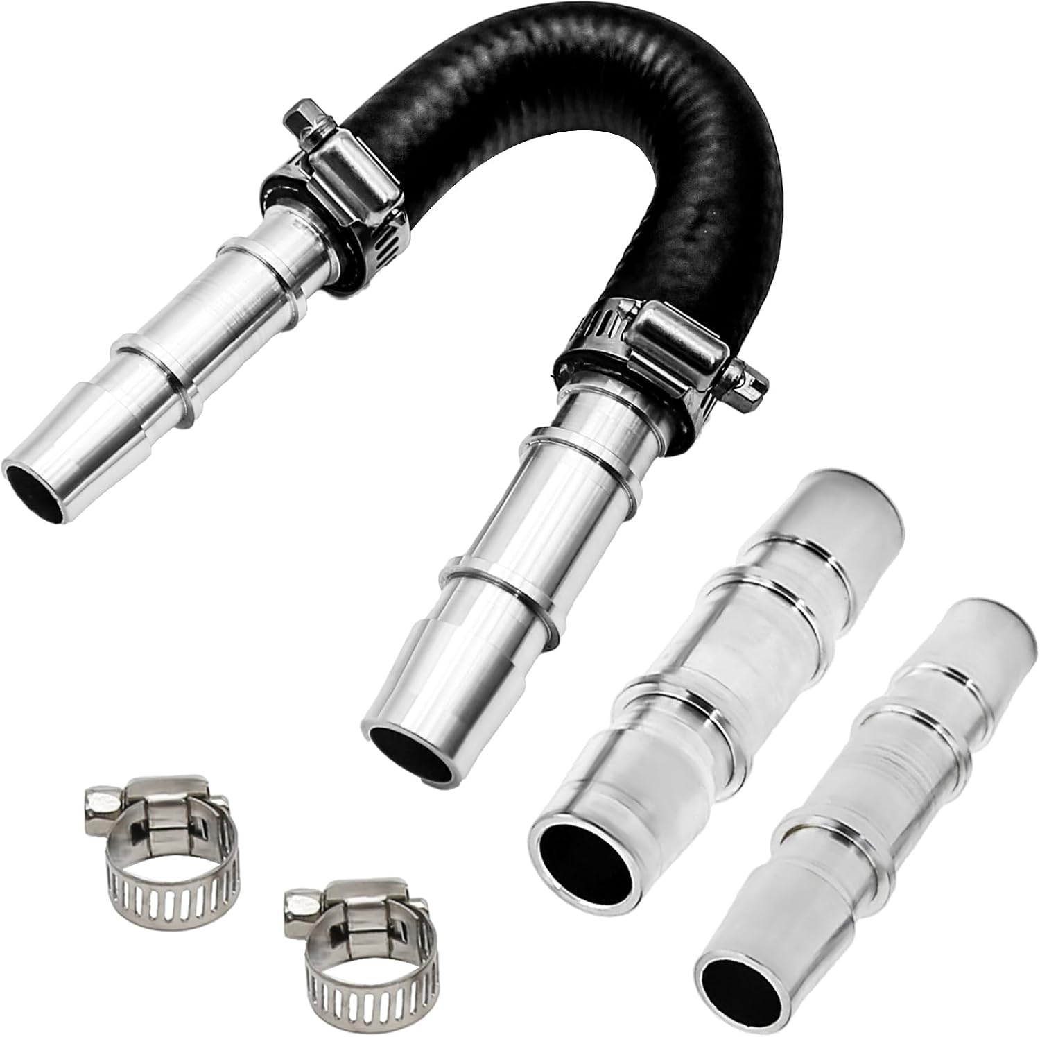 MDEOOSKY 626-001 Upgrade Aluminum Engine Heater Core Bypass Kit, Engine Heater Core Bypass Kit with 5/8" & 3/4" Hose, for Most Common Heater Hoses