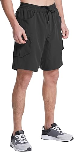 Miniatura 4 de Pantalones cortos de ciclismo de montaña acolchados 3D para hombre pantalones cortos de ciclismo ligeros y sueltos con bolsillos Verde ejército,