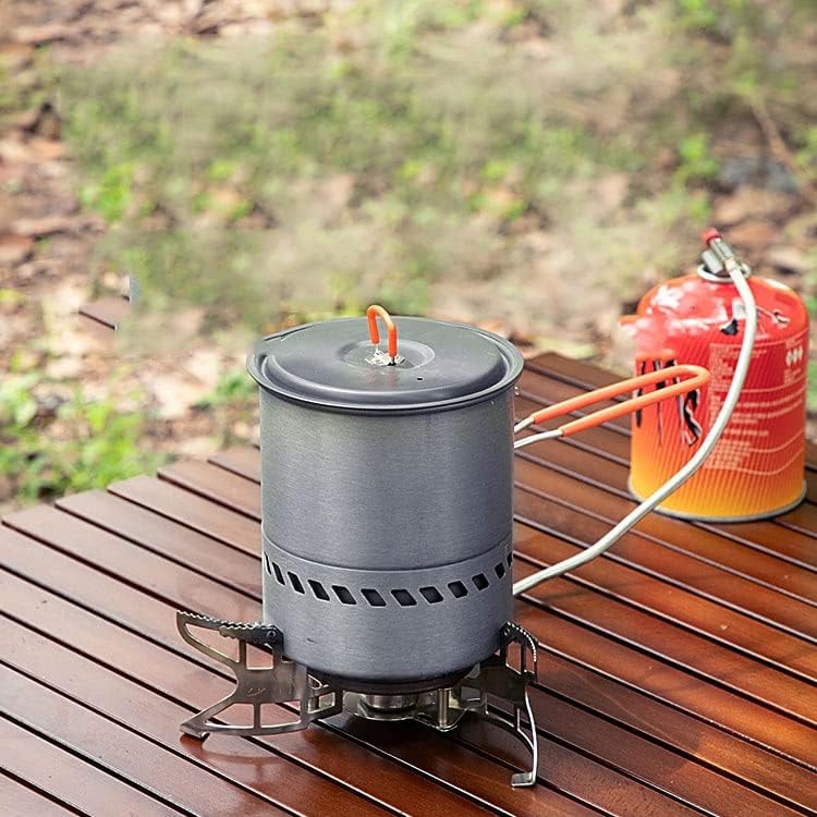 JSEIAJB Camping B15+S2400 Stove Set Folding Cooking Gas Stove Camping Cookware Split Gas Furnace With Picnic Pot