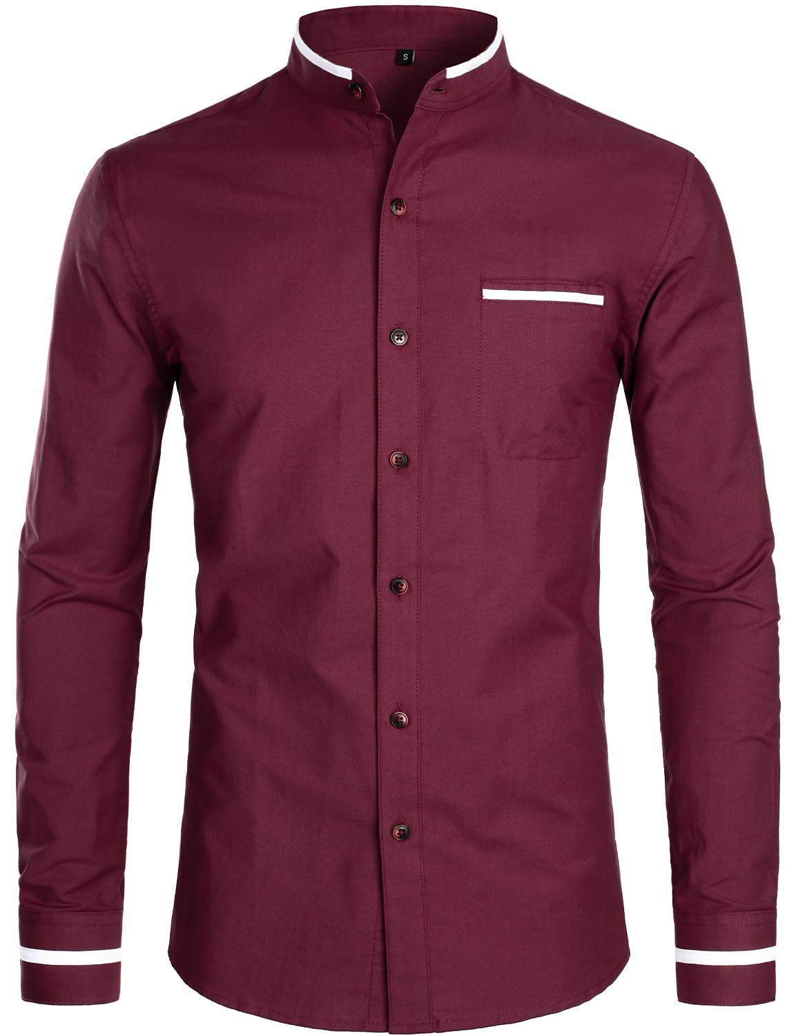 ZEROYAAmens Modern/Fitted Button Down Shirt