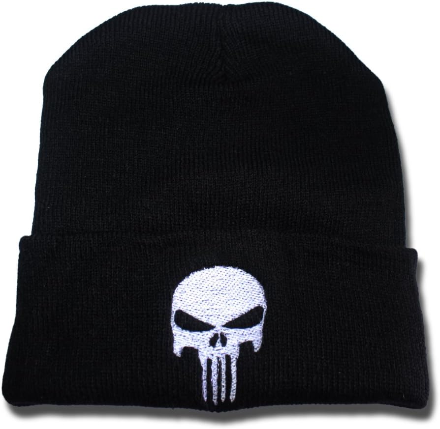 Punisher Logo Beanie Fashion Unisex Embroidery Beanies Skullies Knitted Hats Skull Caps