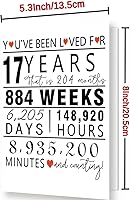 Vista 2 de Tarjeta de feliz cumpleaños 17 para hijo, hija, sobrina, sobrino, regalo perfecto de cumpleaños 17 para niñas y niños, magnífica tarjeta