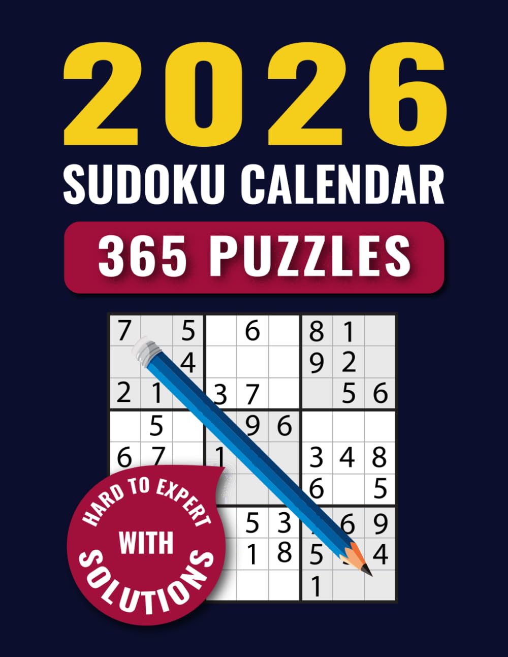 Sudoku Calendar 2026 for Adults