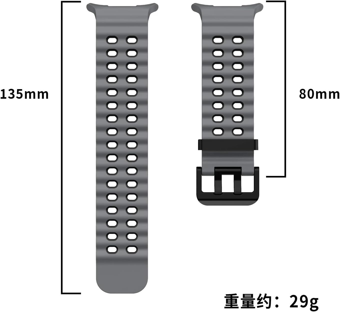 BUDAY Sports Silicone Strap For Samsung Galaxy Watch Ultra 47MM Marine Band Bracelet For GalaxyWatch Ultra 47mm WatchbandS