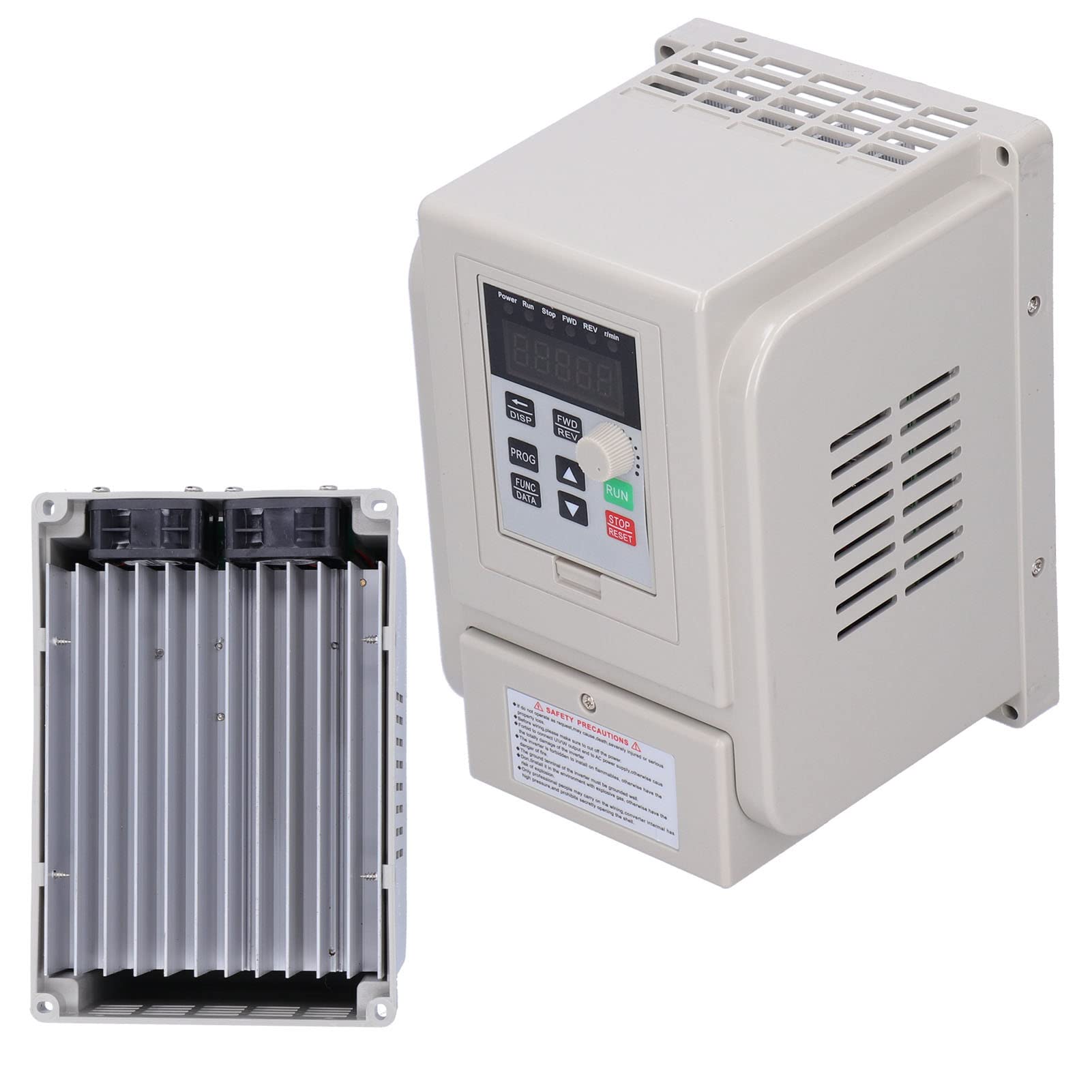 Cosiki Variador de Frecuencia, AT5 2200X 2.2KW VFD Inversor Monofásico 110VAC a Trifásico Salida 220VAC, con Pantalla Digital y Protección, para Control de Velocidad de Motor Trifásico