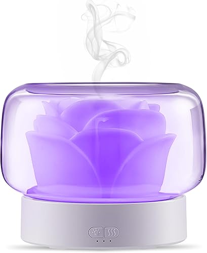 Difusor de aceite esencial humidificador 2 en 1 difusor de aromaterapia de niebla fría con 7 colores luces nocturnas humidificador de apagado