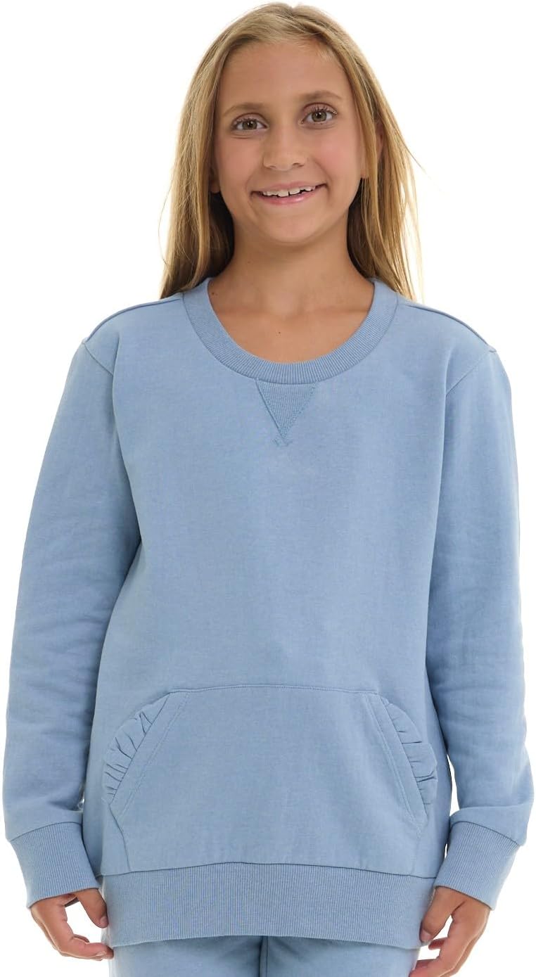 Pink Angel 2-Piece Girls' Fleece Sweatshirt and Jogger Set – Soft Matching Loungewear Outfit for Kids (Sizes 2T-16) - Image 7