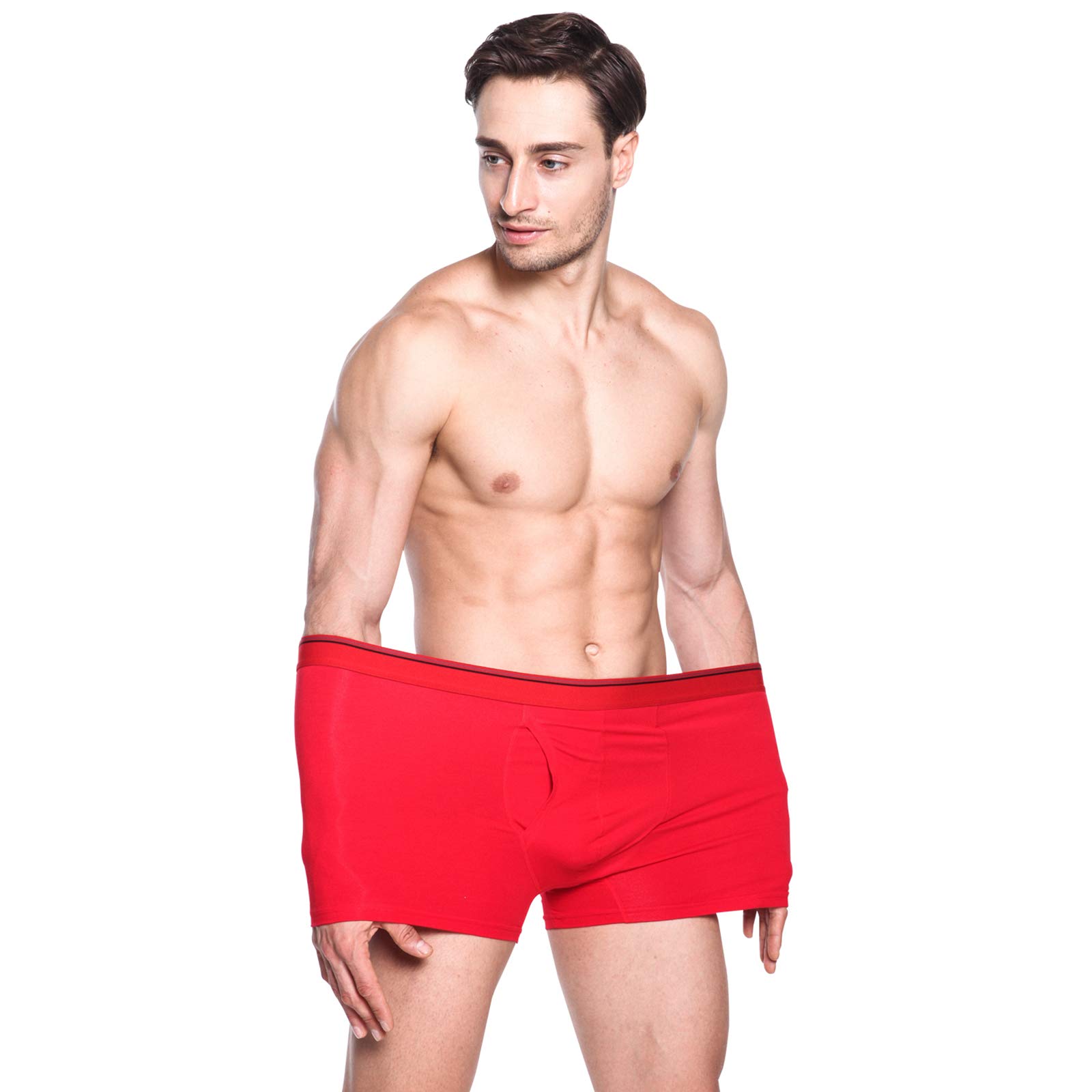 Uomo Pacco da 3 Cotone Elasticizzato Boxer Biancheria Intima - S to 7XL - Aperti Davanti/Chiudere Davanti