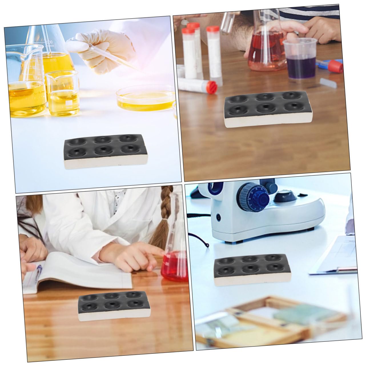 Gatuida 2 Pièces Panneau D'Expérimentation Plaque De Tache D'Expérimentation Scientifique Plaque De Réaction Ponctuelle De Tache D'Expérimentation Chimique De Réaction De
