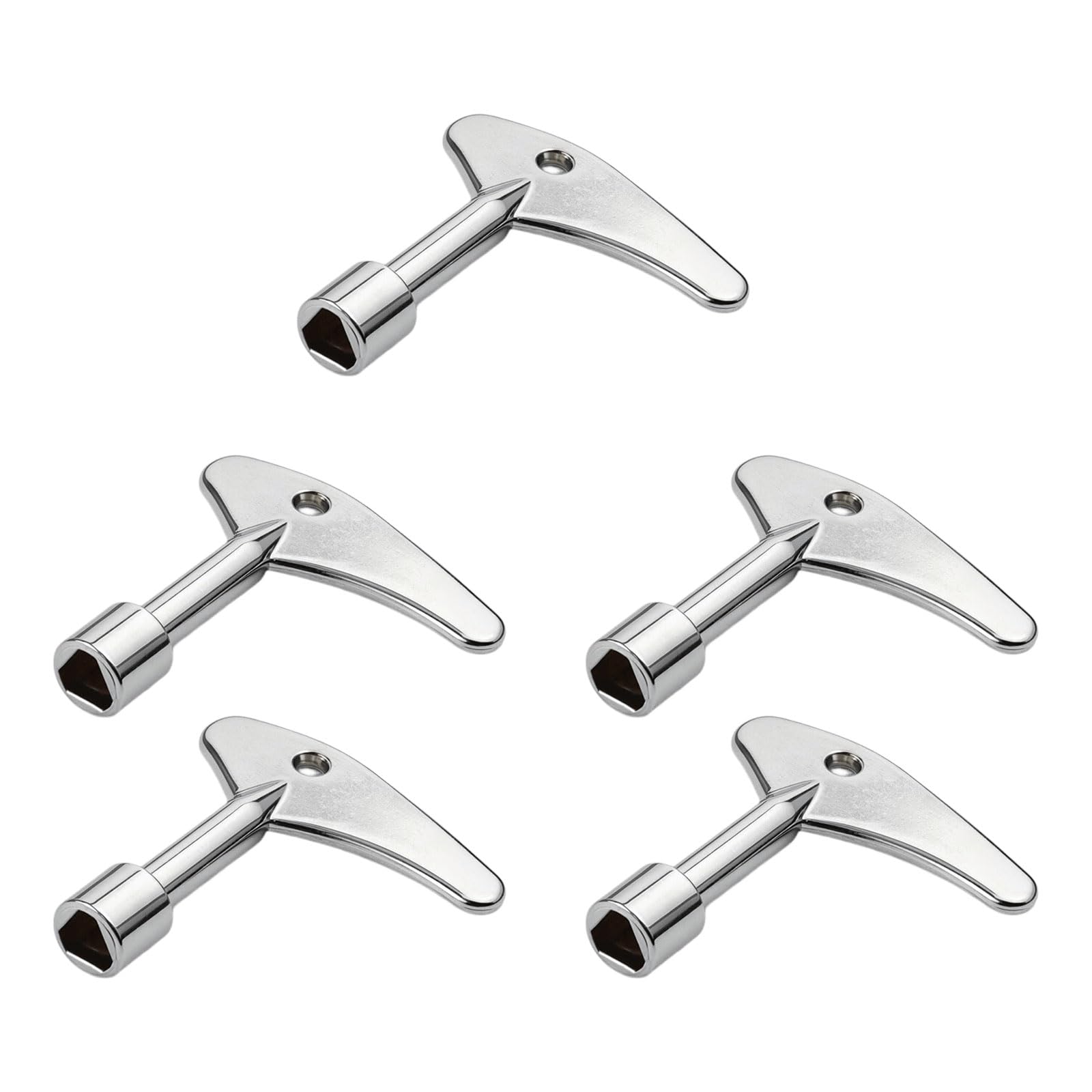 5Pcs Multipurpose Elevator Triangular Stainless Steel Tool for Lift Door Triangle Wrench Firefighter Utility Water Meter Gate