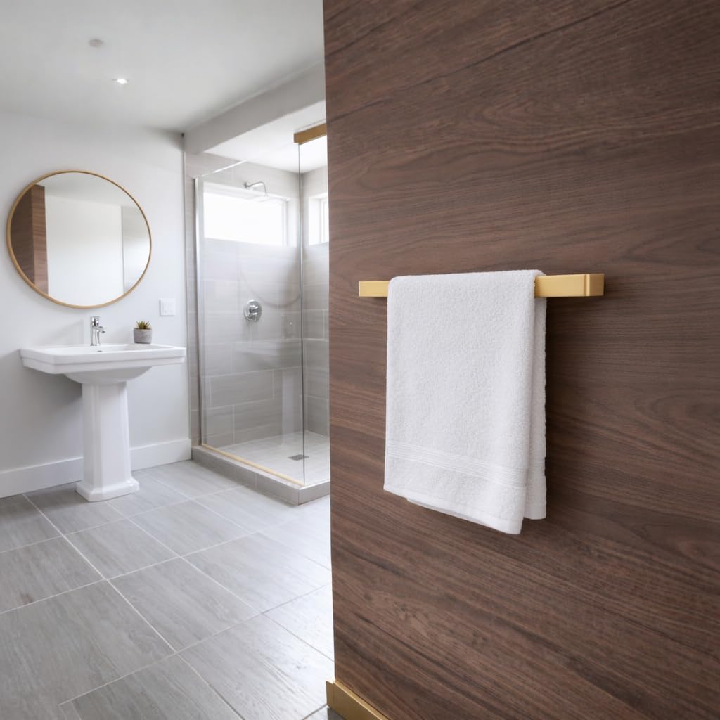Porte Serviette Salle de Bain Ore Set 2 - Largeur 40 cm - Porte Serviette sans Percage - Rangement et Organisation de la Salle de Bain - Towel Holder - 40x27x5 cm