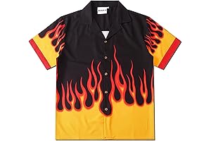 Fire Flame Button Down Shirt- The New Wardrobe Must-Have