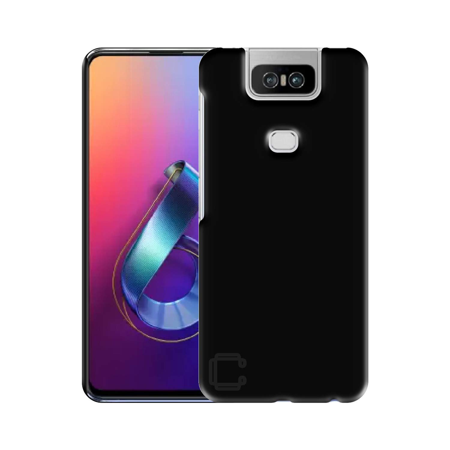 Case Creation Back case for ZenFone 6 (ZS630KL) (2019),Asus Zenfone 6 ZS630KL 2019 (6.3-inch) Matte Finish Back case Cover Guard Color - Dark Black