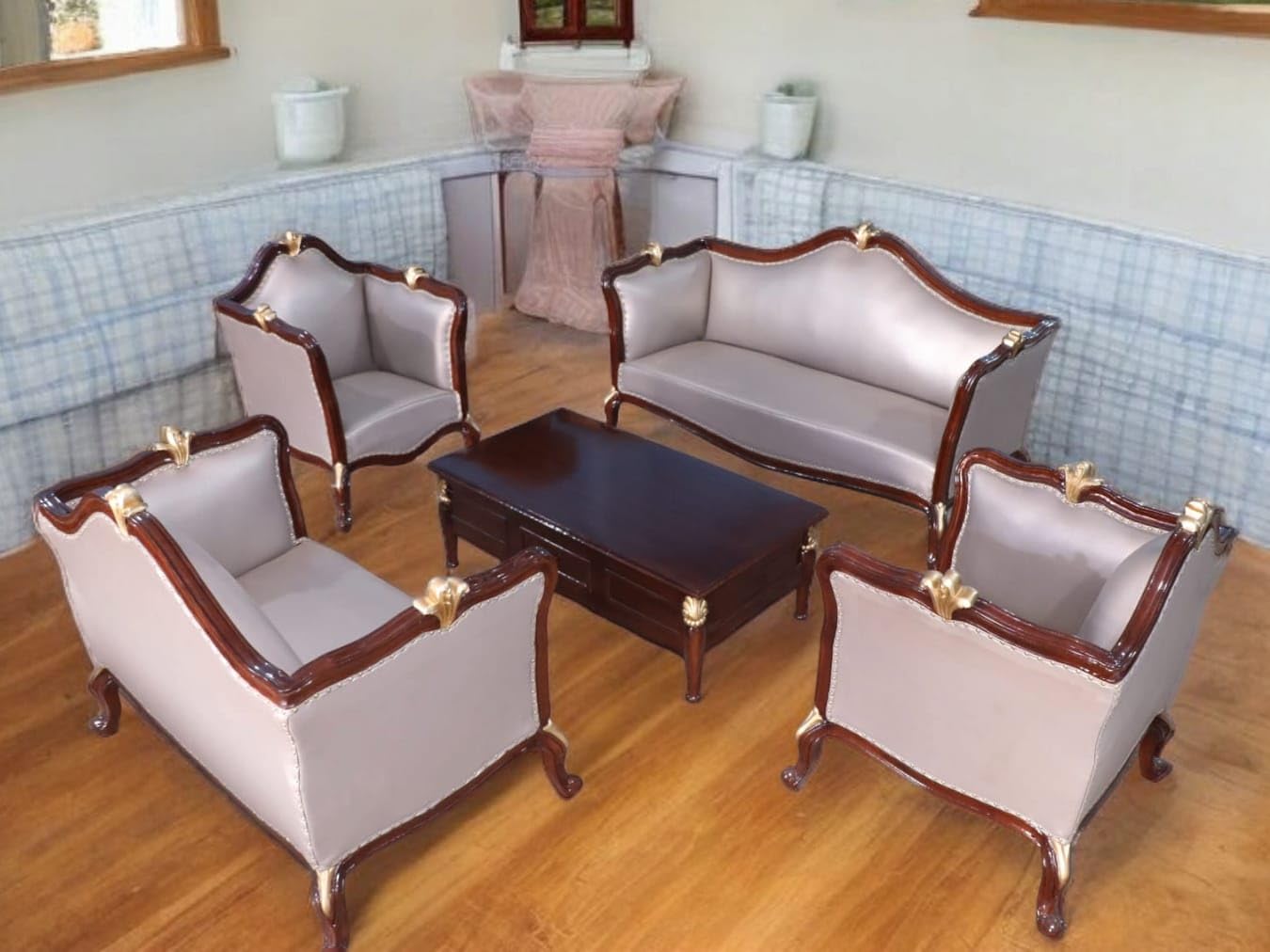 NAAZ HANDICRAFT Sofa Set 7 Seater 3+2+1+1 with Center Table for Living Room Minimal Handcarving Design Cushioned Seats Tea... - Review, Price and Buying Guide