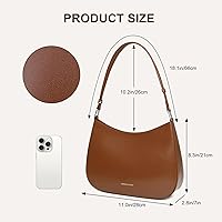 Vista 4 de Bolsos de hombro de cuero para mujer, bonitos monederos de moda para el día a día, bolsos pequeños para mujer con cierre magnético