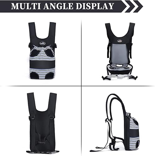 Miniatura 8 de Mochila transportadora de mascotas, mochilas para transportar perros delanteros, mochila ajustable para mascotas, bolsa de viaje, patas afuera,