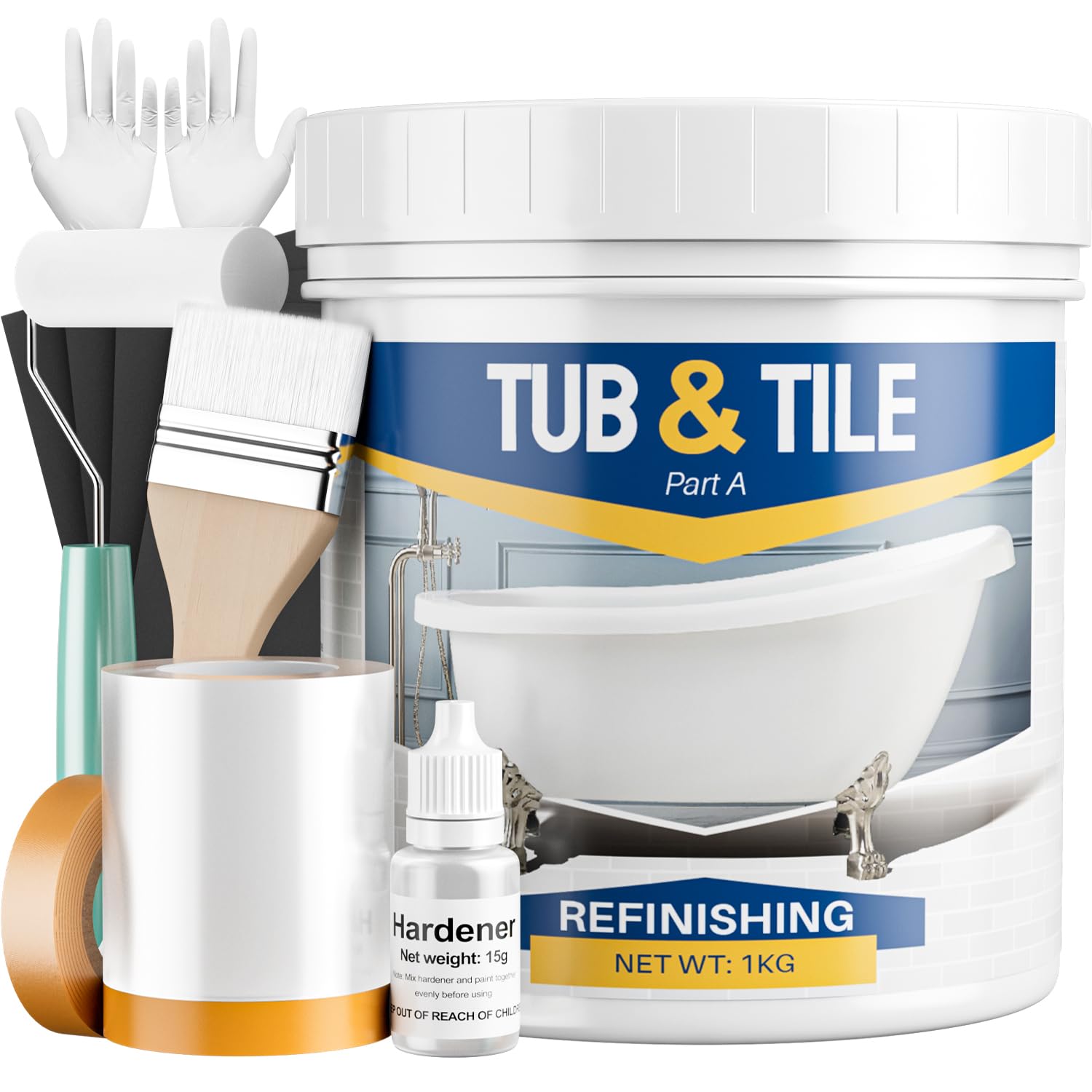Xmntdo Tub and Tile Paint Refinishing Kit