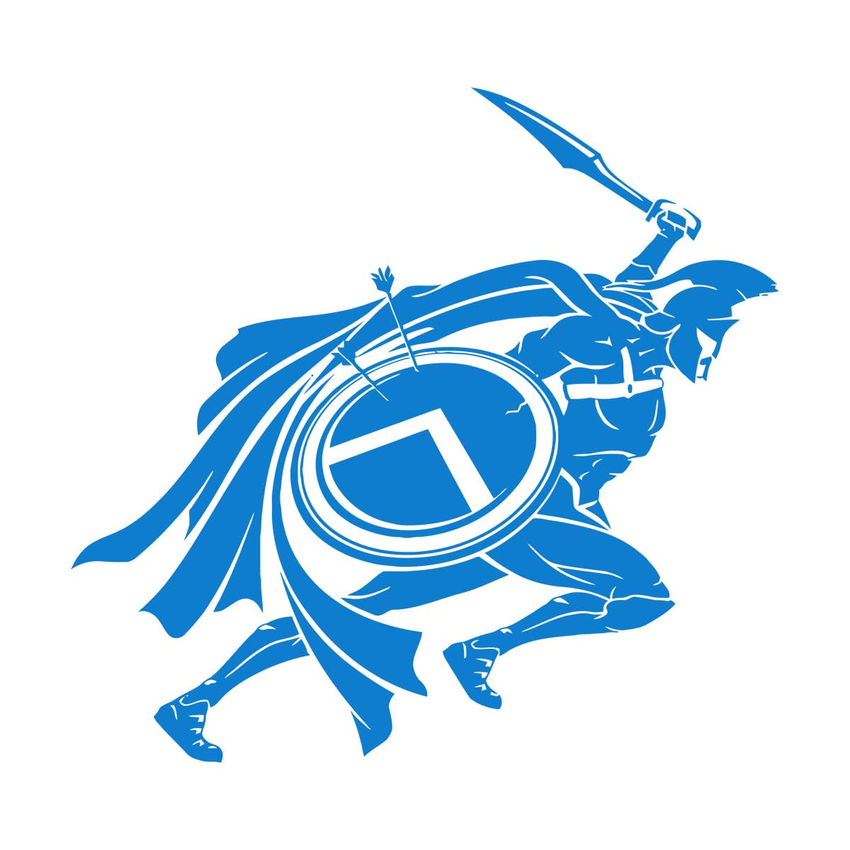 Warrior The Sword Wall Decal Spartan Warrior War Boys Room Decor Vinyl Wall Stickers Home Art Decoration Mural Waterproof Large - 60x63cm — image 1