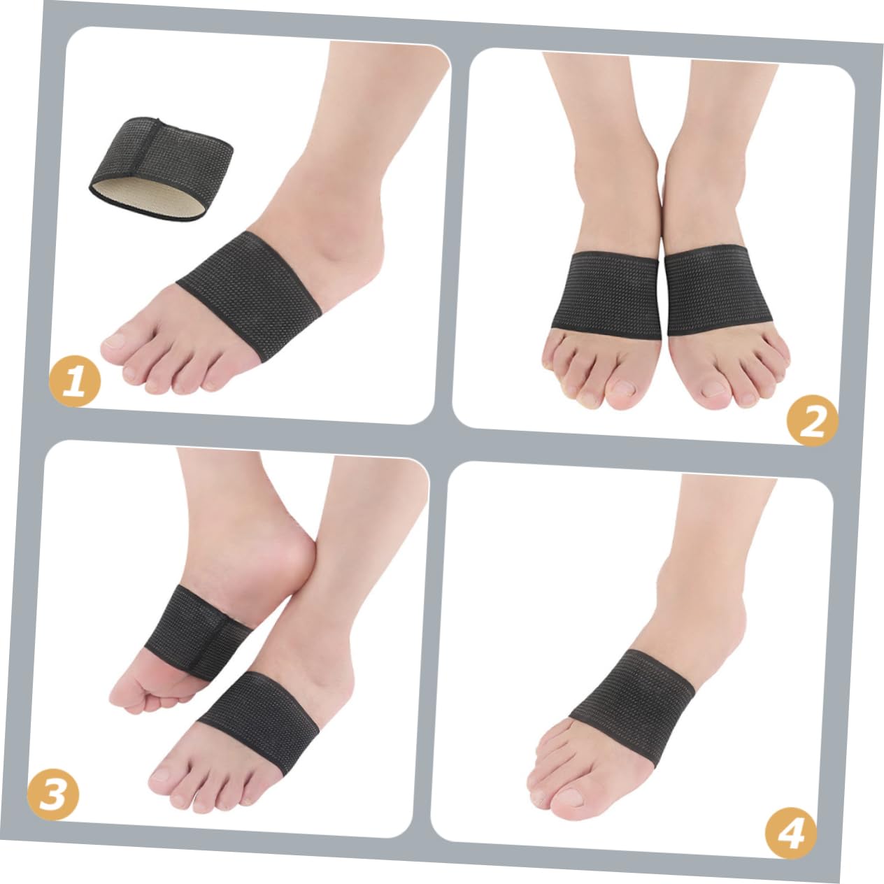 KOMBIUDA Arch Accessories for Insoles for Foot Support Comfortable Flatfoot Sleeve Washable Reusable Arch Support for Outdoor Use