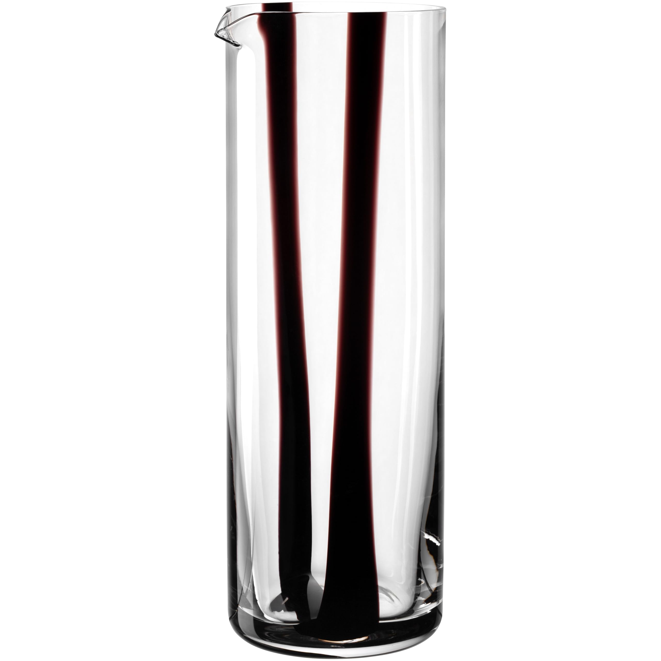 LEONARDO HOME BANDA NERA Jarra • 1 pieza • Jarra versátil • Cristal hecho a mano • Ideal para agua y zumo • Con boquilla • Elegante jarra de mesa • Diseño moderno • Altura 25 cm • Negro • 055292