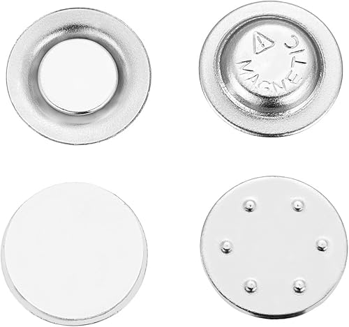 Miniatura 2 de BBTO 24 piezas de etiquetas de nombre imanes, insignias magnéticas redondas adhesivas magnéticas para ropa con caja de almacenamiento de plástico